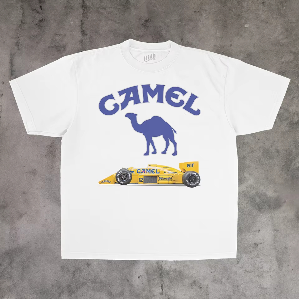 Streetwear Brand Vintage - تي شيرت كلاسيكي بتصميم سباقات الجمالونات